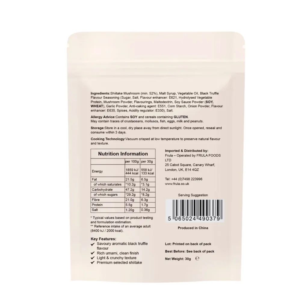 SHITAKE MUSHROOM CRISPS Truffle flavour back.webp