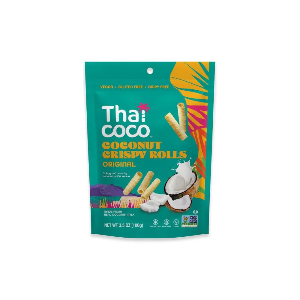 [WAF002] THAI COCO MINI WAFER COCONUT ROLLS ORIGINAL 140G X12