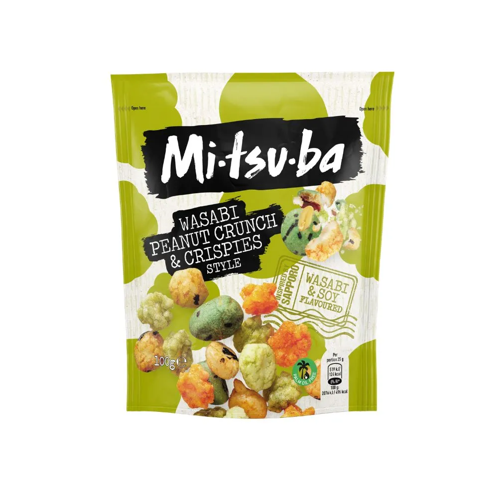 [MIT005] MITSUBA WASABI PEANUT CRUNCH & CRISPIES 6x100g