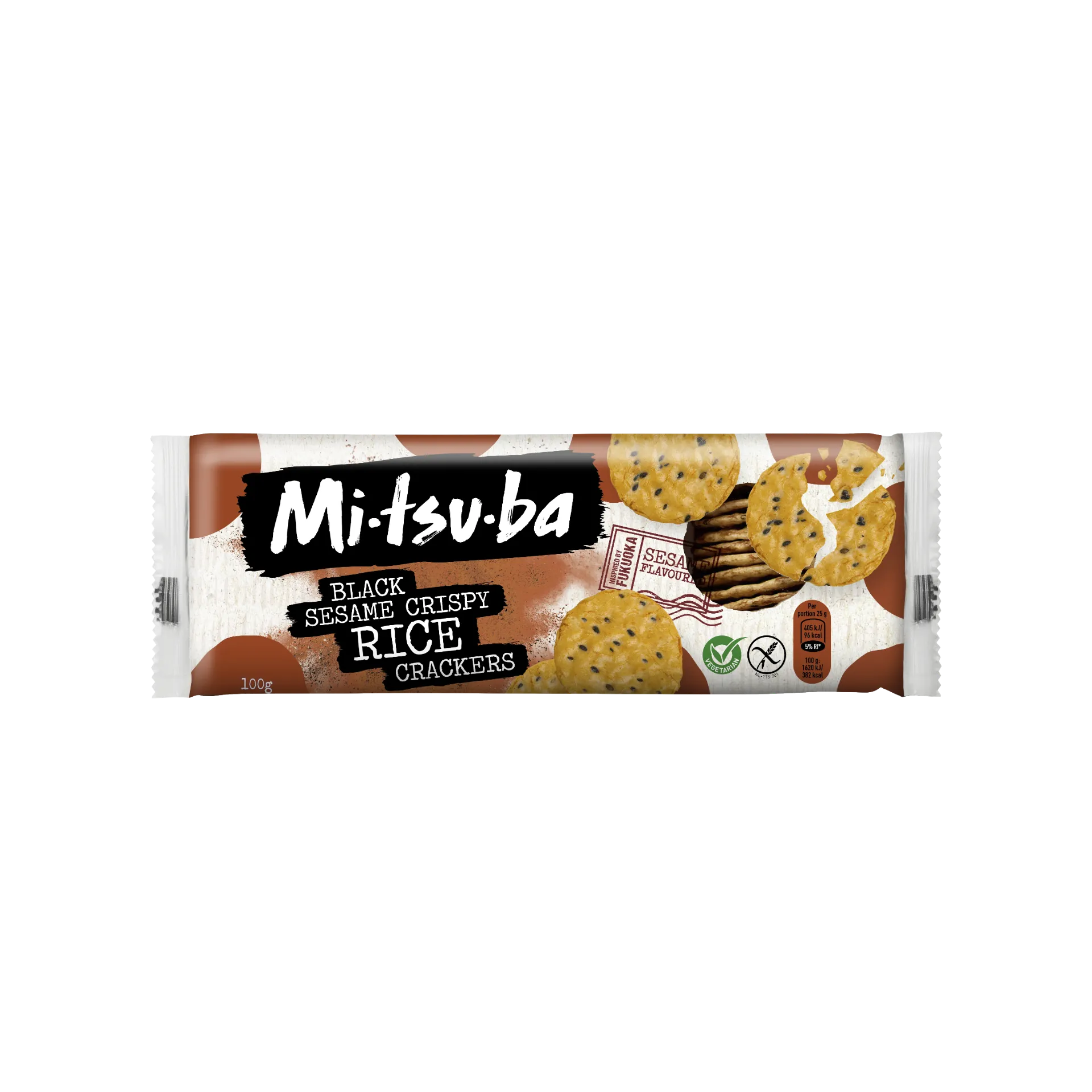 [MIT008] MITSUBA TRAY BLACK SESAME CRACKERS 12x100g