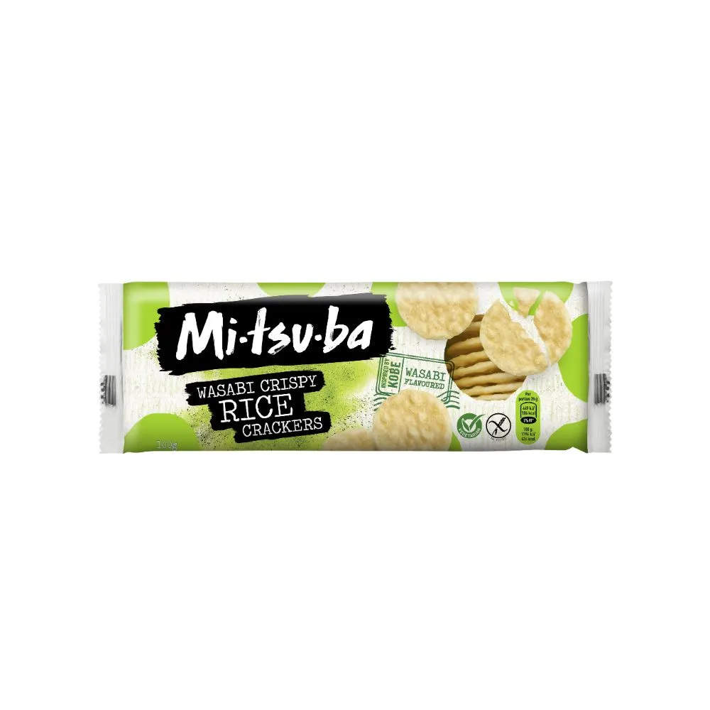 MITSUBA TRAY WASABI CRACKERS 12x100g