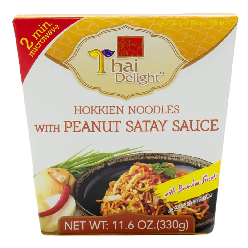 THAI DELIGHT HOKKIEN NOODLES WITH PEANUT SATAY SAUCE 6x330G