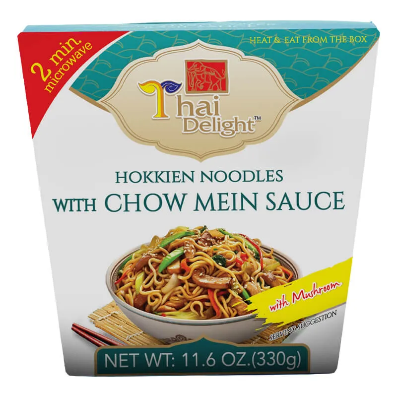 THAI DELIGHT HOKKIEN NOODLES WITH CHOW MEIN SAUCE 6x330G