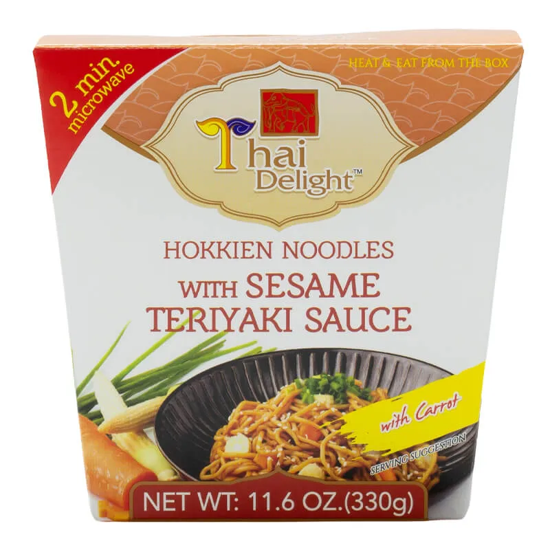 THAI DELIGHT HOKKIEN NOODLES WITH SESAME TERIYAKI SAUCE 6x330G