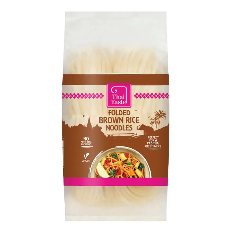 THAI TASTE FOLDED BROWN RICE NOODLES 6x200G