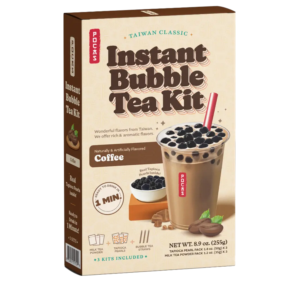 POCAS BUBBLE TEA DIY KIT - COFFEE 12X3PK/255G