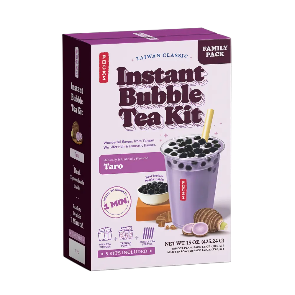 POCAS BUBBLE TEA DIY KIT - TARO 8X5PK/425G