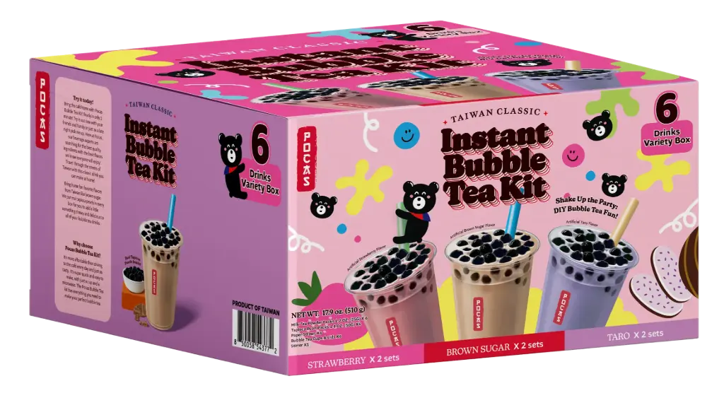 POCAS BUBBLE TEA DIY KIT 6 VARIETY PTY 3X2SET/510G