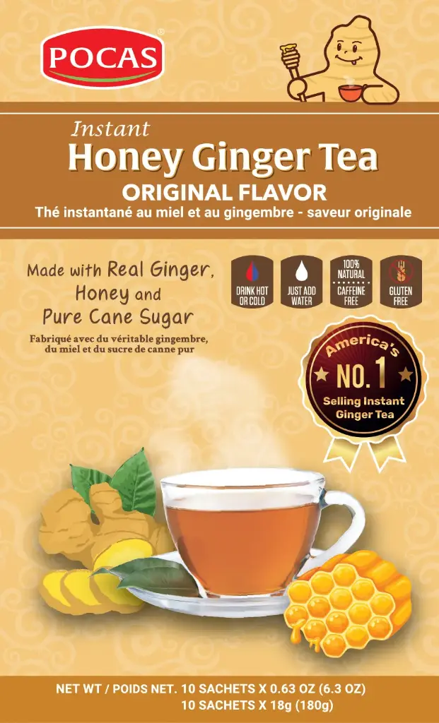 POCAS HONEY GINGER TEA ORIGINAL 24X10PK/18G
