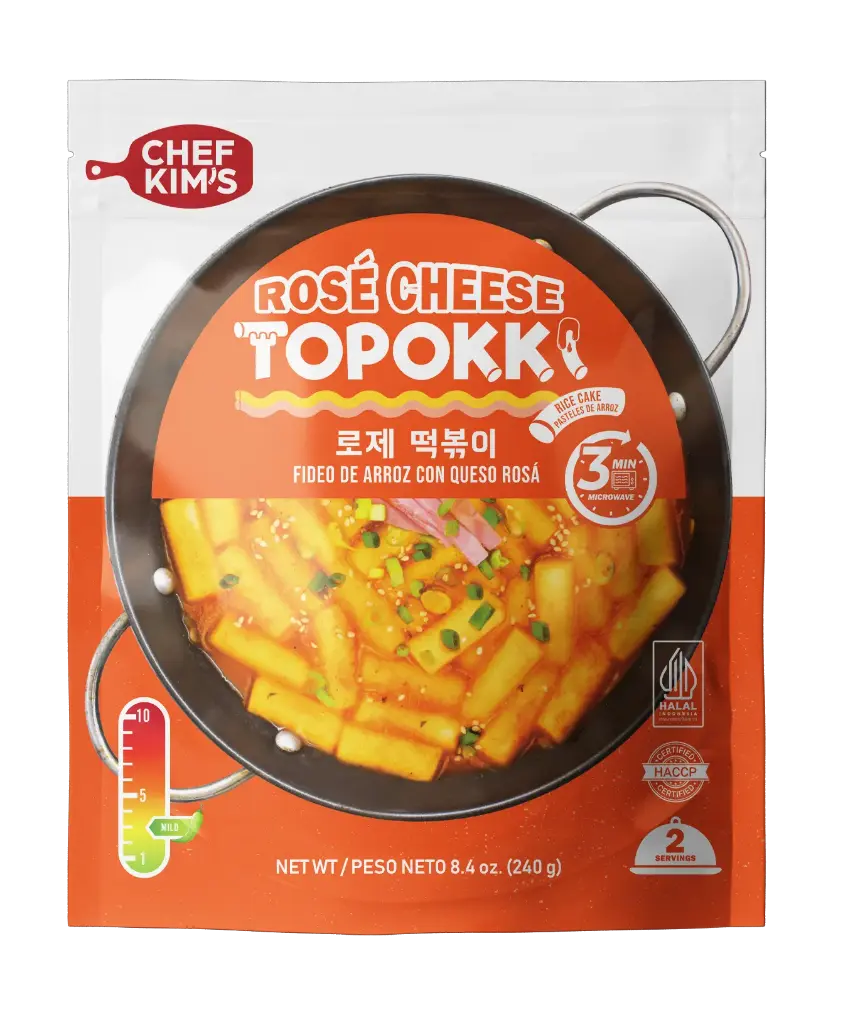 CHEF KIM'S ROSE CHEESE TOPOKKI 12PK/240G