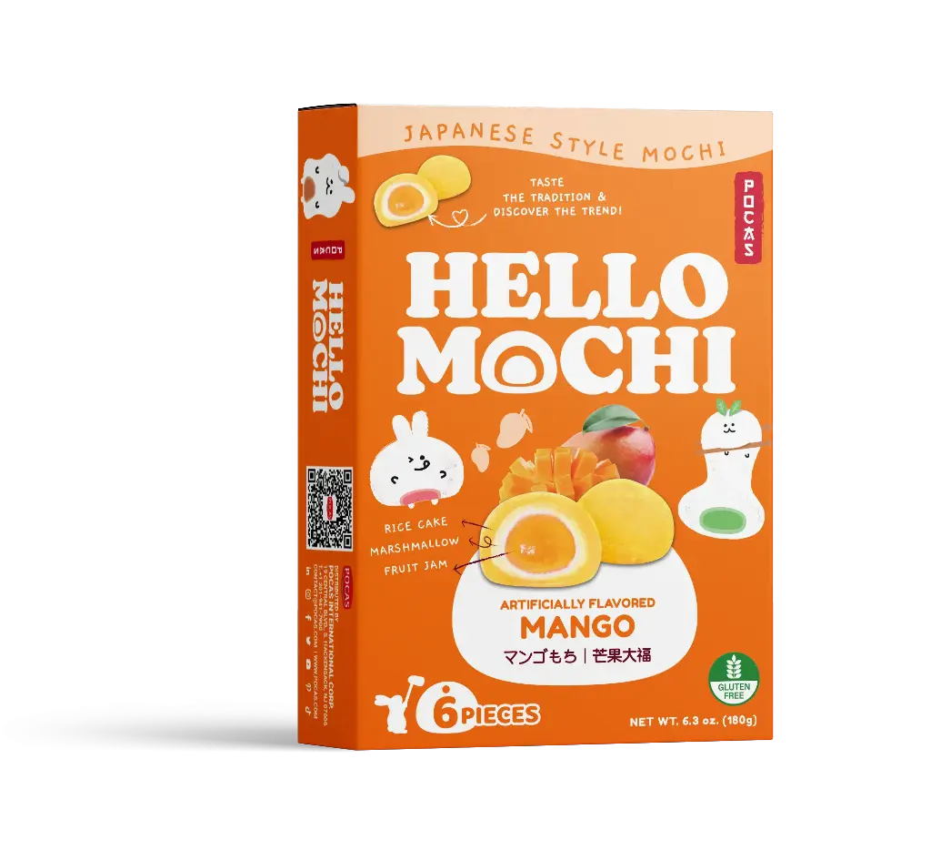 POCAS HELLO MOCHI MANGO MOCHI 12X180G(6 PCS)