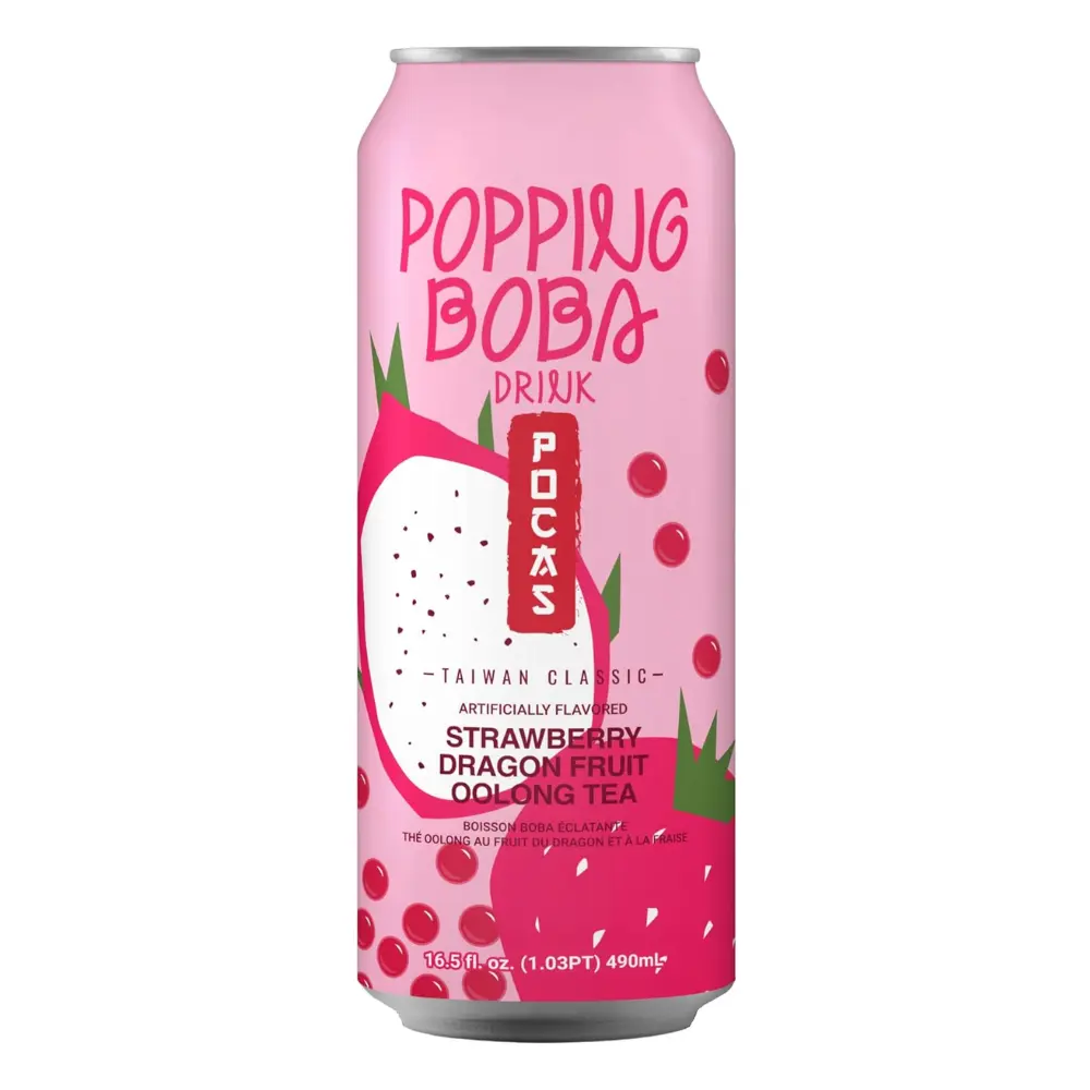 [BUB213] POCAS POPPING BOBA STRAWBERRY DRAGON 24X490ML