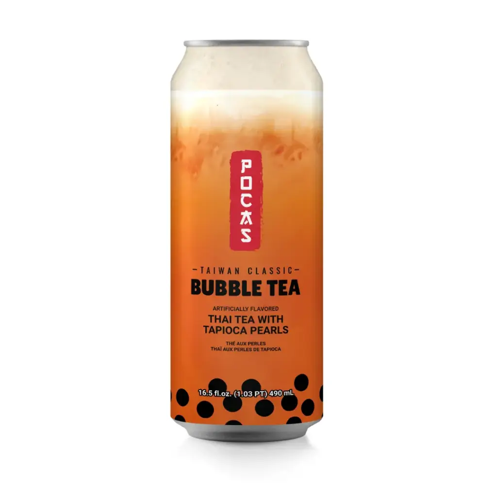 POCAS BUBBLE TEA THAI TEA FLAVOUR 24X490ML