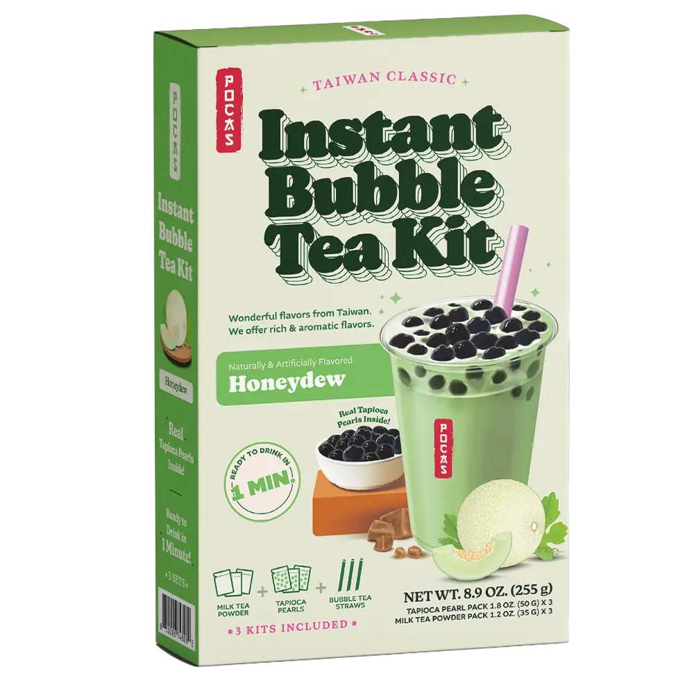 POCAS BUBBLE TEA DIY KIT - HONEYDEW 12X3PK/255G