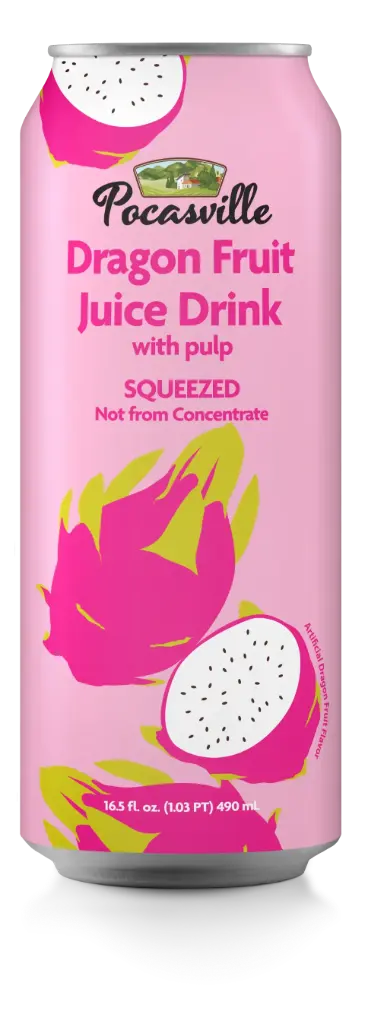 POCASVILLE DRAGON FRUIT JUICE DRINK 12X490ML