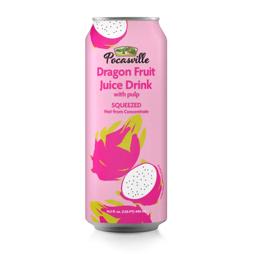 [POC613] POCASVILLE DRAGON FRUIT JUICE DRINK 12X490ML