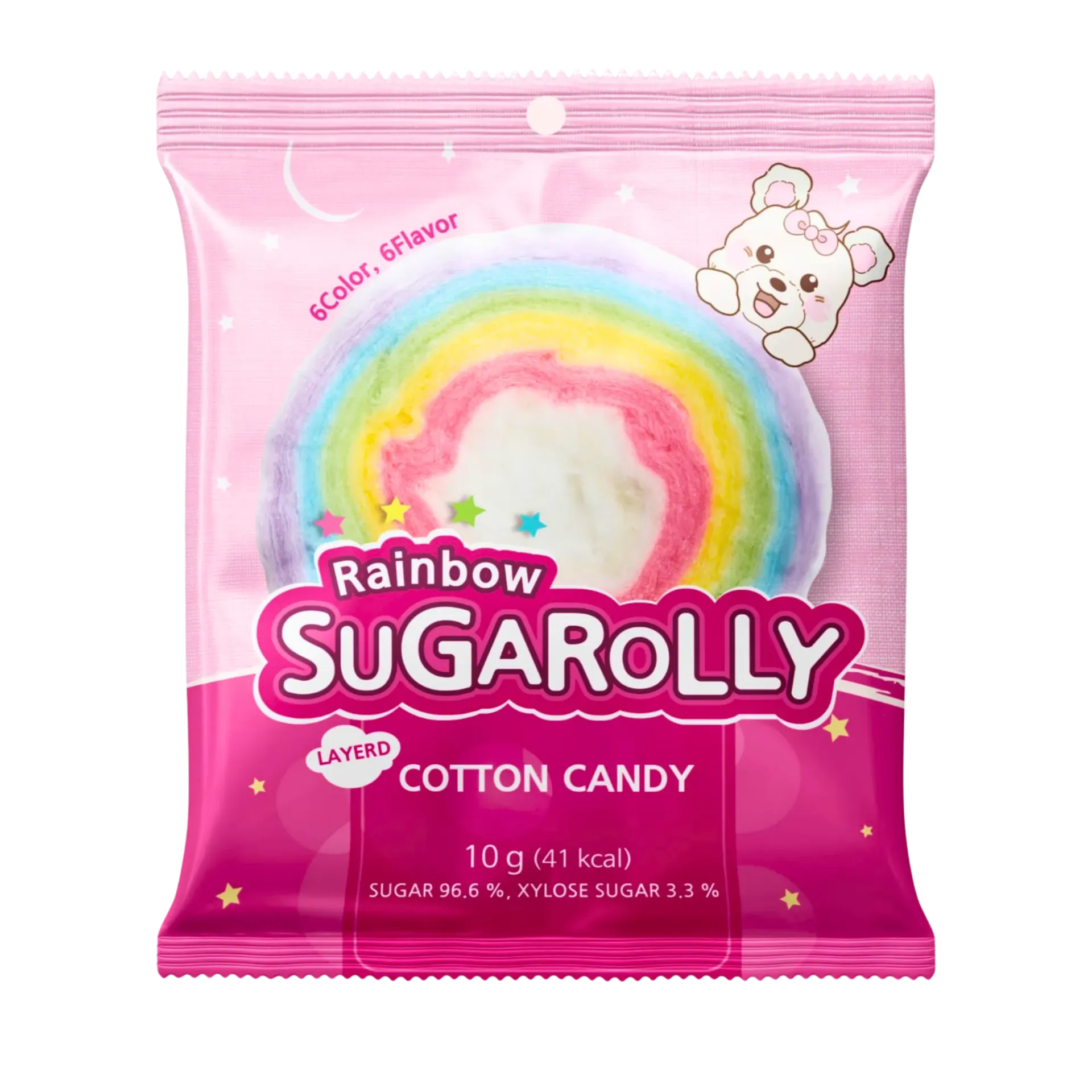 SUGAROLLY RAINBOW LAYERED COTTON CANDY 10x10G