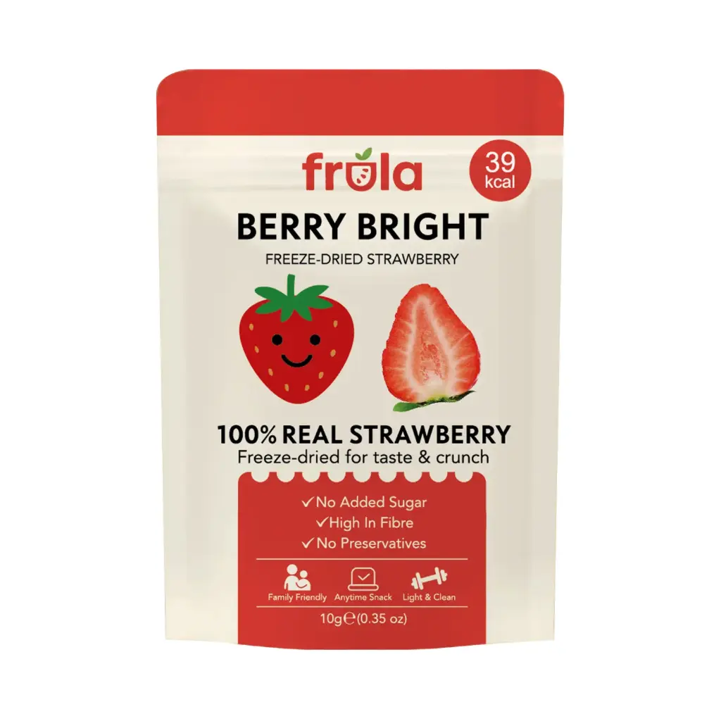 [FDF102] FRULA BERRY BRIGHT - FREEZE DRIED STRAWBERRY (No Added Sugar) 10X10G