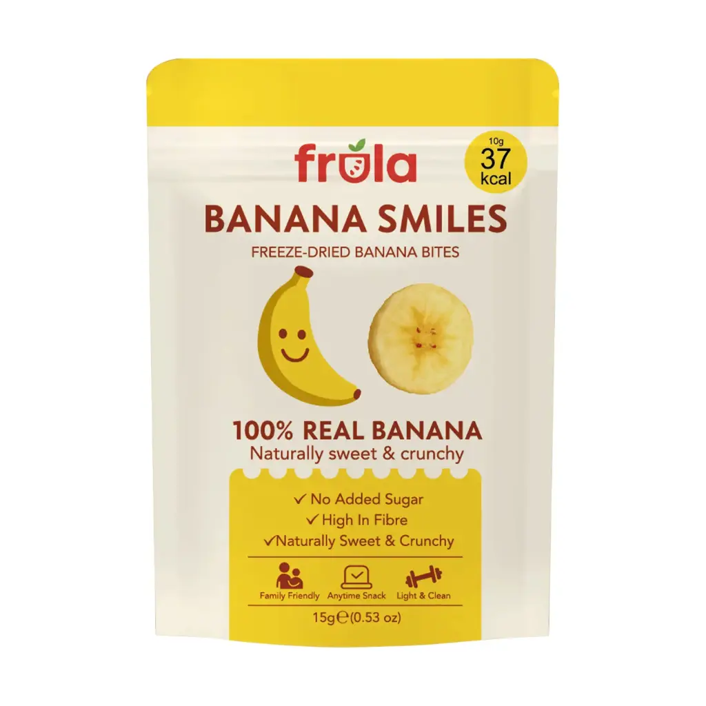 [FDF103] FRULA BANANA SMILES FREEZE-DRIED BANANA BITES 10X15G