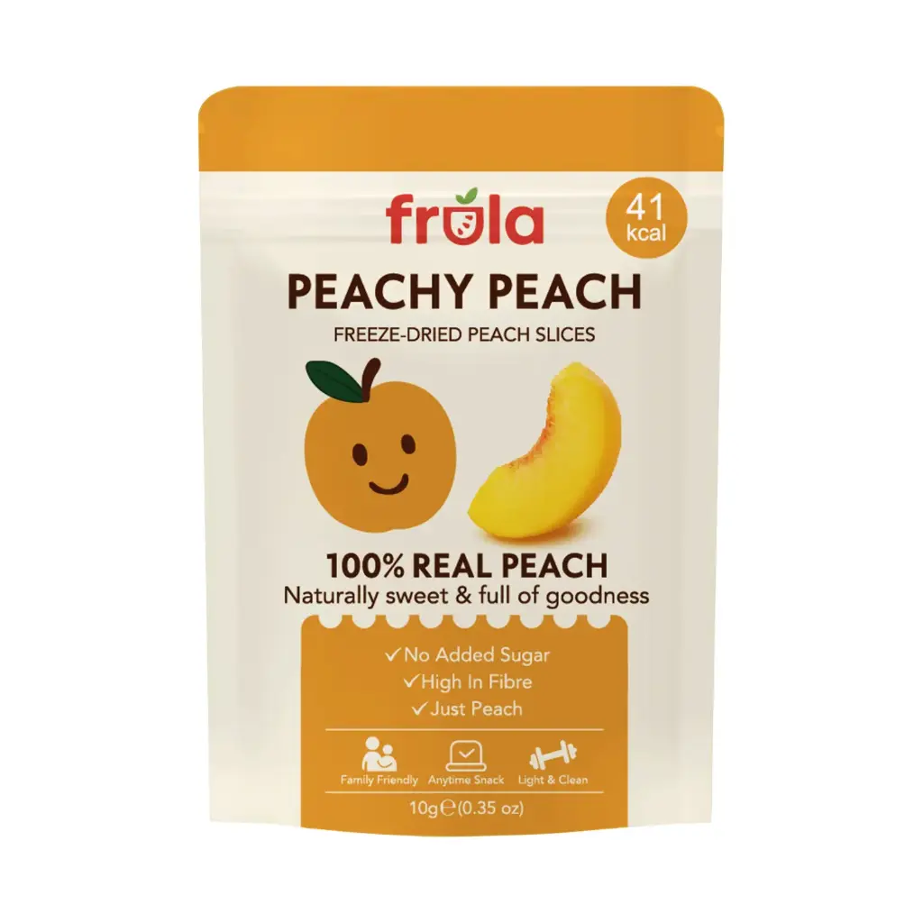 [FDF106] FRULA PEACHY PEACH - FREEZE DRIED PEACH SLICES 10X10G