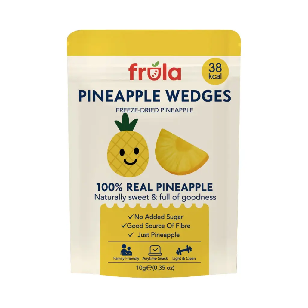[FDF107] FRULA PINEAPPLE WEDGES - FREEZE DRIED PINEAPPLE 10X10G