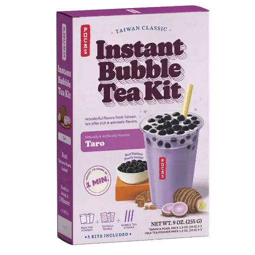 [BUB413] POCAS BUBBLE TEA DIY KIT - TARO 12X3PK/255G