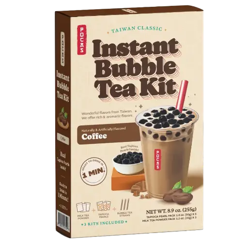 [BUB415] POCAS BUBBLE TEA DIY KIT - COFFEE 12X3PK/255G