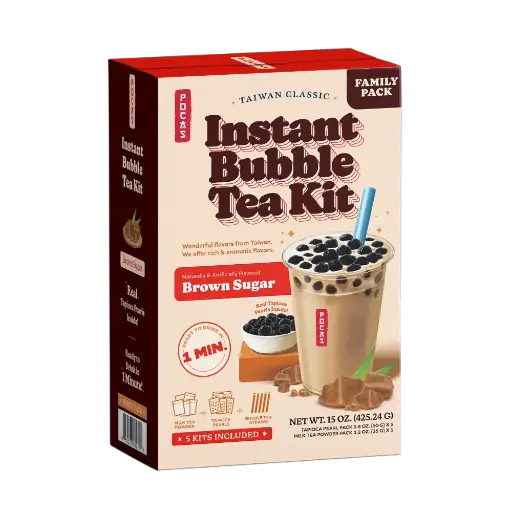 [BUB421] POCAS BUBBLE TEA DIY KIT - BROWN SUGAR 8X5PK/425G