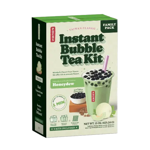[BUB422] POCAS BUBBLE TEA DIY KIT - HONEYDEW 8X5PK/425G