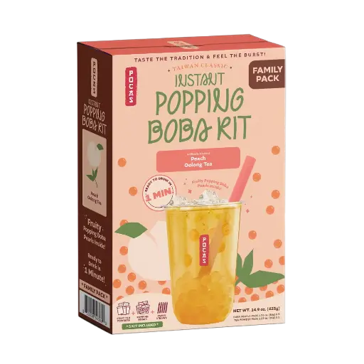 [BUB631] POCAS POPPING BOBA DIY KIT PEACH OOLONG TEA 8X5PK/425G