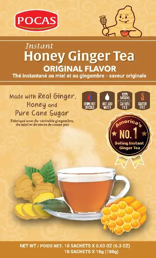 [GIN011] POCAS HONEY GINGER TEA ORIGINAL 24X10PK/18G