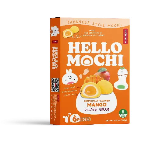 [MUC111] POCAS HELLO MOCHI MANGO MOCHI 12X180G(6 PCS)