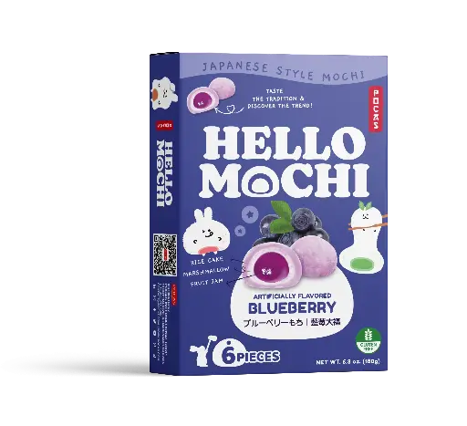 [MUC113] POCAS HELLO MOCHI BLUEBERRY MOCHI 12X180G(6 PCS)