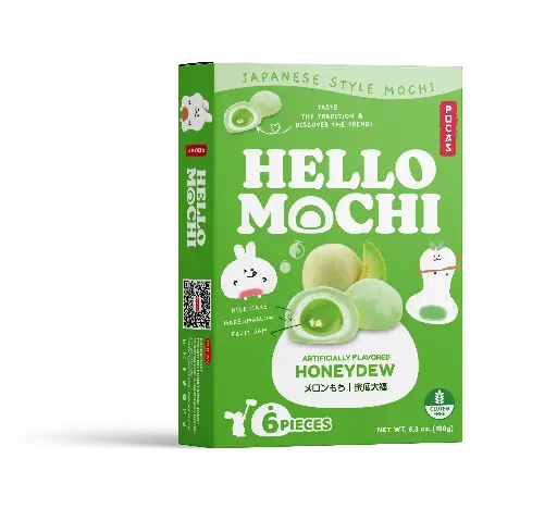 [MUC114] POCAS HELLO MOCHI HONEYDEW MOCHI 12X180G(6 PCS)