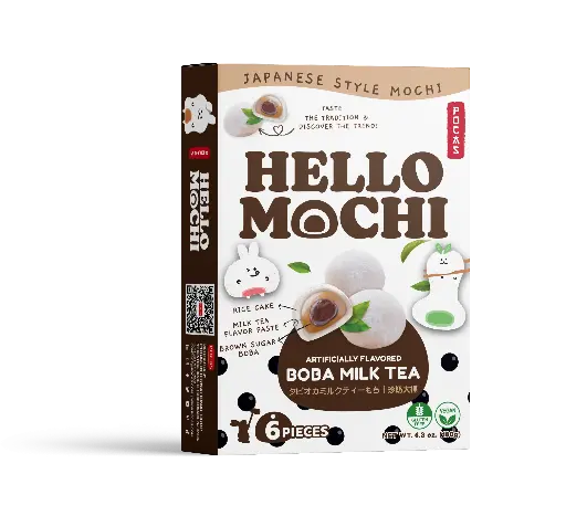 [MUC115] POCAS HELLO MOCHI BOBA MILKTEA MOCHI 12X180G(6PCS)
