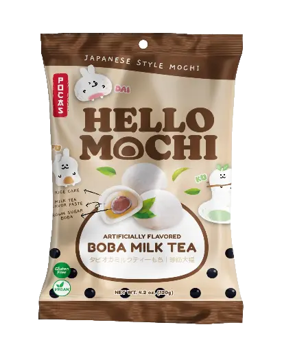 [MUC311] POCAS HELLO MOCHI BOBA MILK TEA BAG 12X16/240G