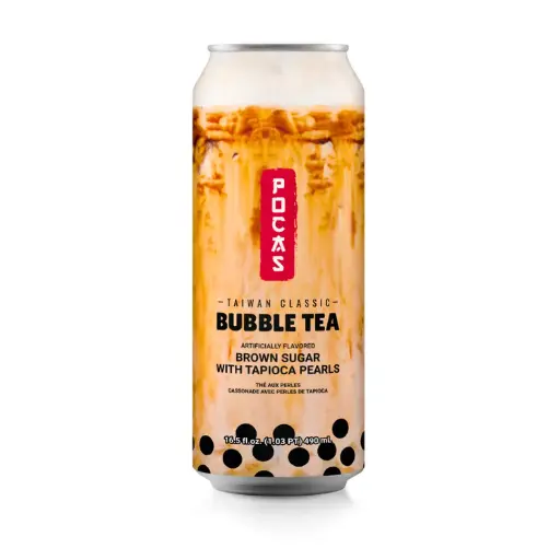 [BUB310] POCAS BUBBLE TEA BROWN SUGAR FLAVOUR 24X490ML