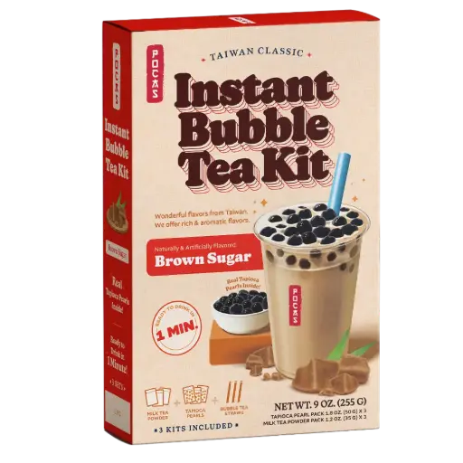 [BUB411] POCAS BUBBLE TEA DIY KIT - BROWN SUGAR 12X3PK/255G