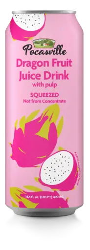 [POC613] POCASVILLE DRAGON FRUIT JUICE DRINK 12X490ML